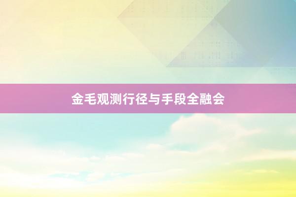 金毛观测行径与手段全融会